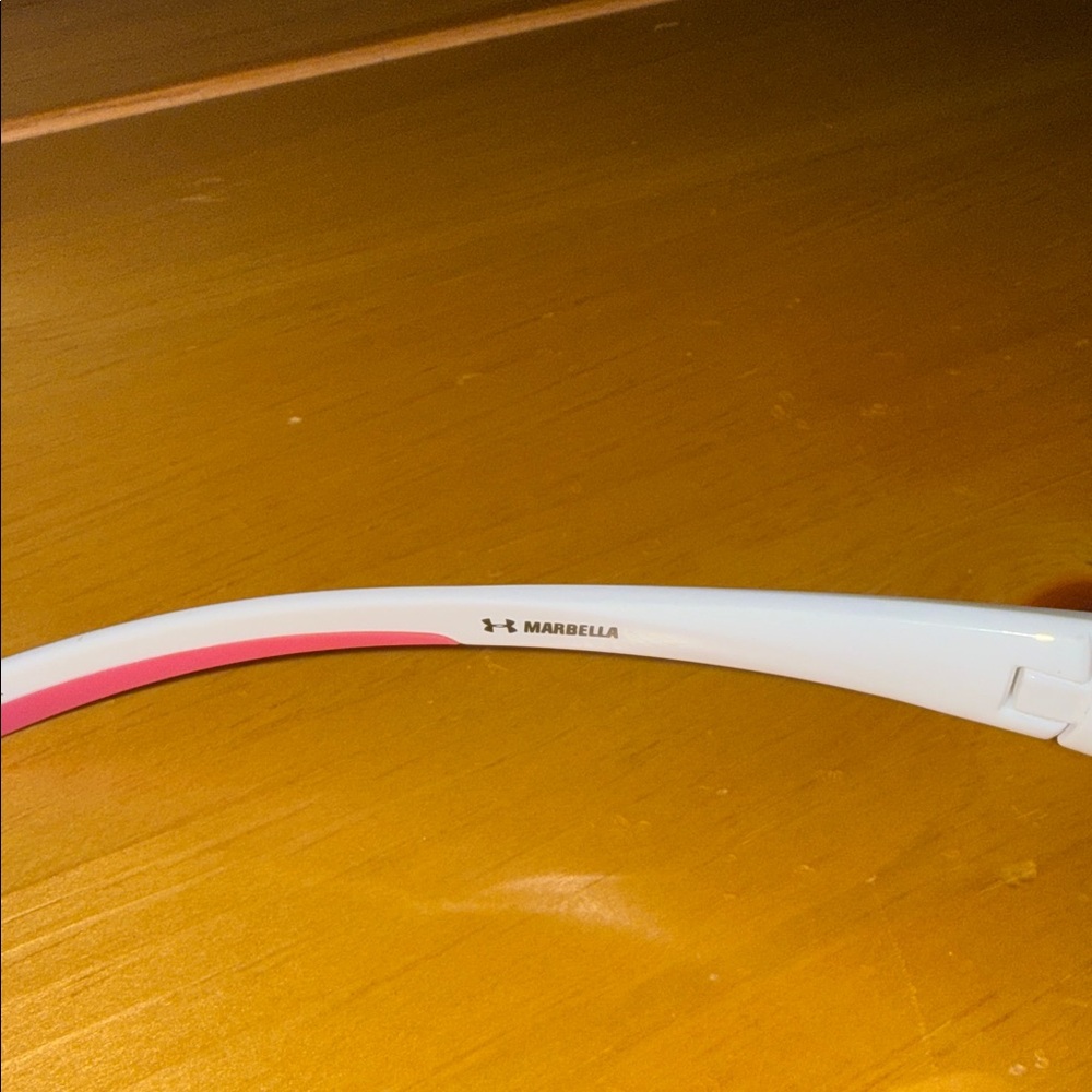 Under Armour White and Pink Sport Sunglasses with Black Logo Pouch - Picture 12 of 12